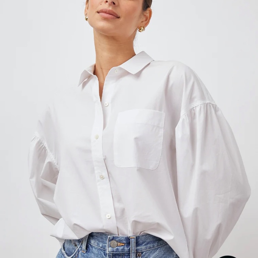 Rails Janae Shirt. Size L, white